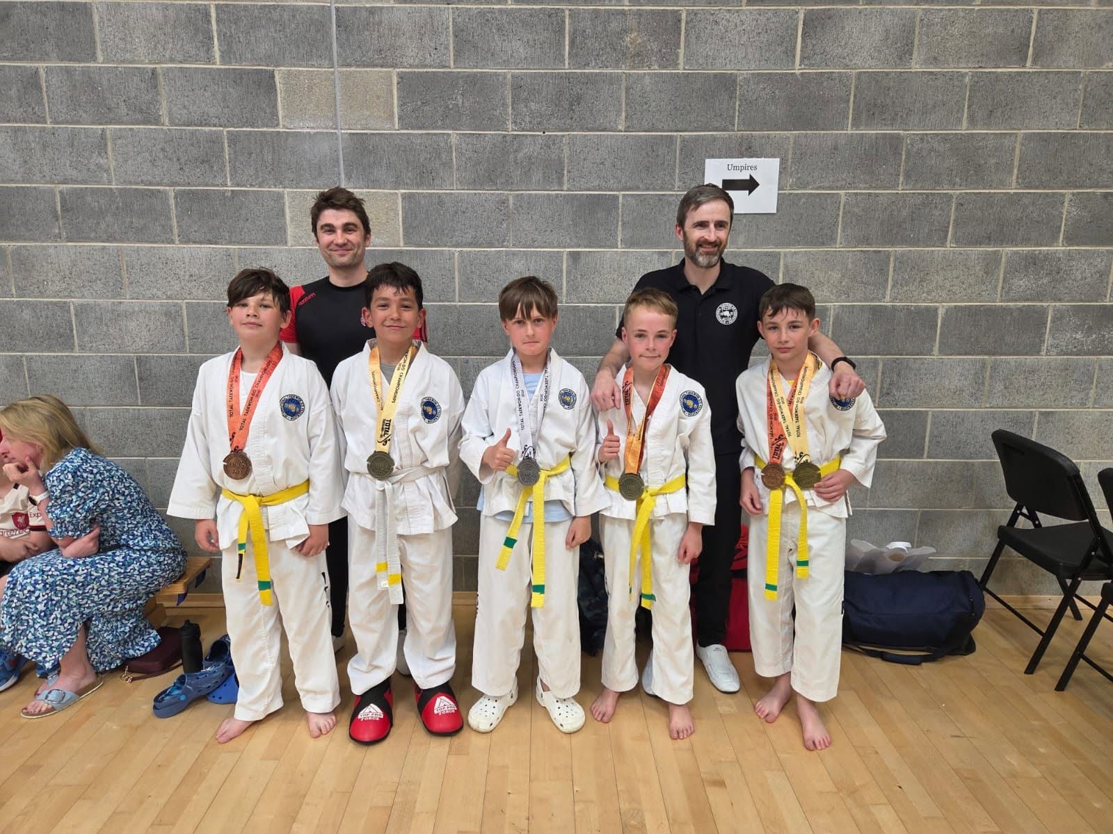 Young Blackrock students with championship medals